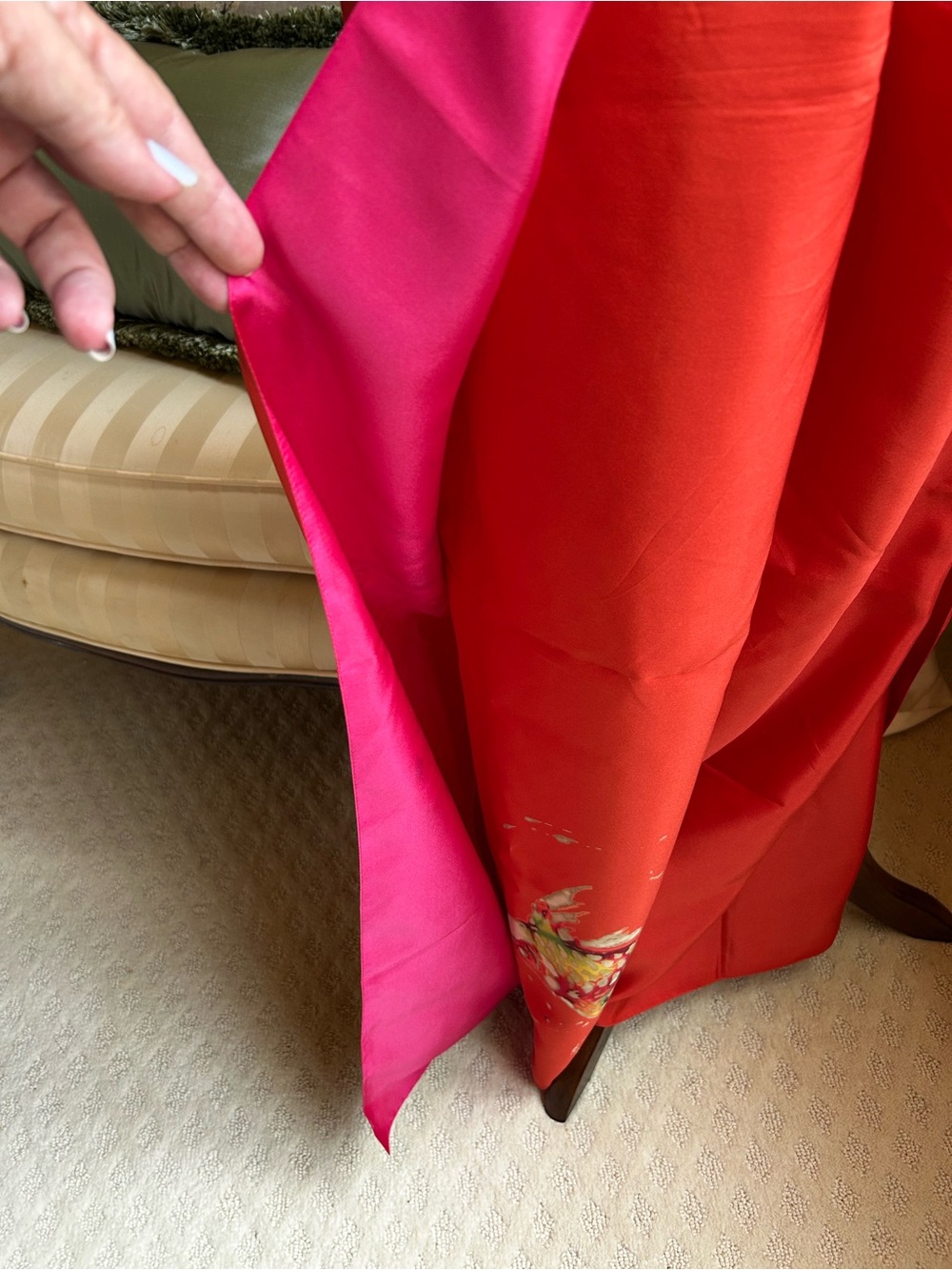 Ralph Lauren Silk Wrap Pants in Koi Print - Picture 2 of 7